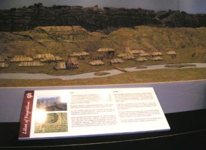 ingbir. Veggir hlanir r torfi og grjti og tjalda yfir me  
vamlsrenningum sem menn hfu me sr til ings.  bunum var  
elda, brugga og seldur varningur, matast og sofi